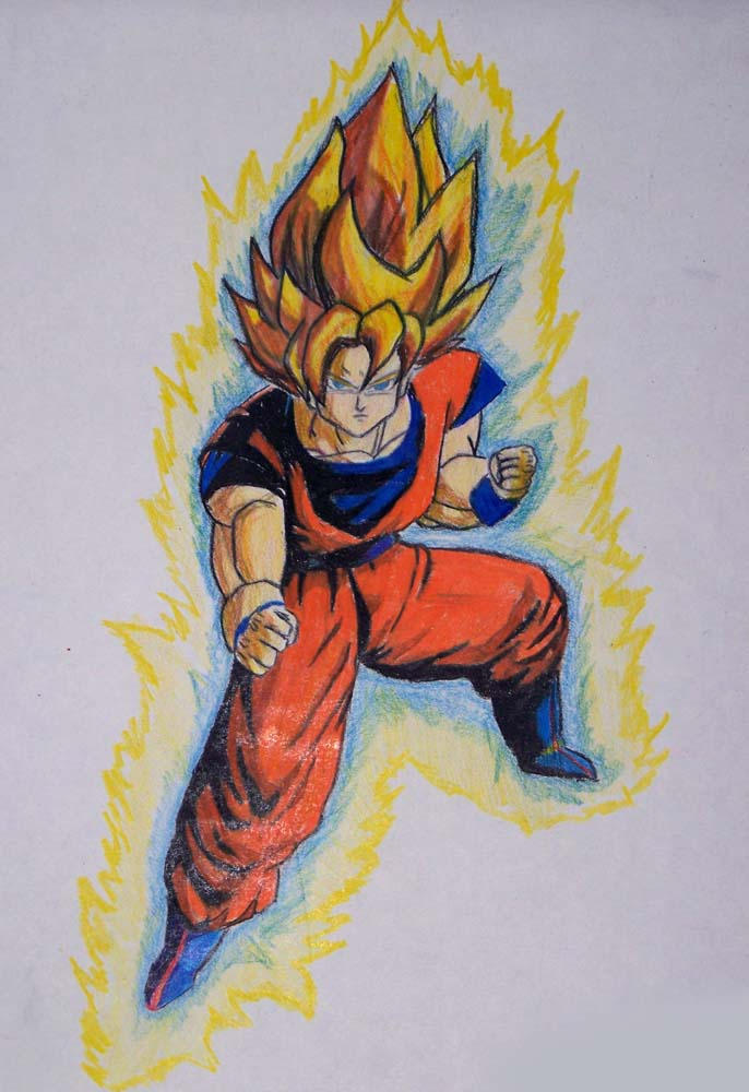 Goku color by Rayleah on DeviantArt