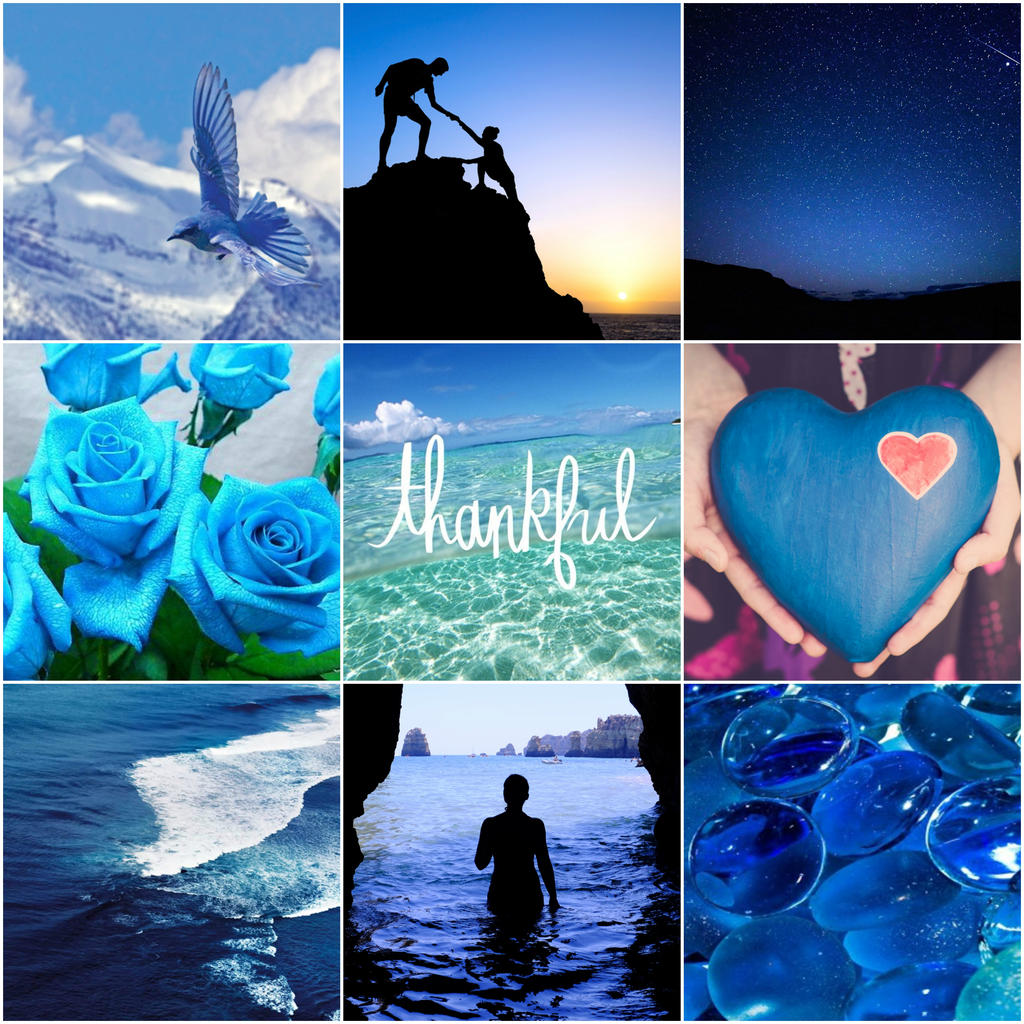 Moodboard - Blue  Thankful