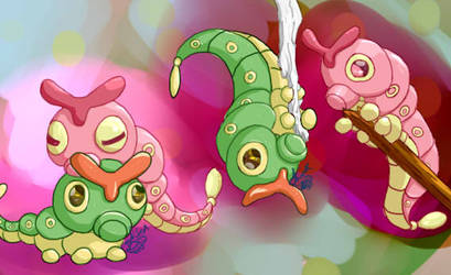 Pink caterpie