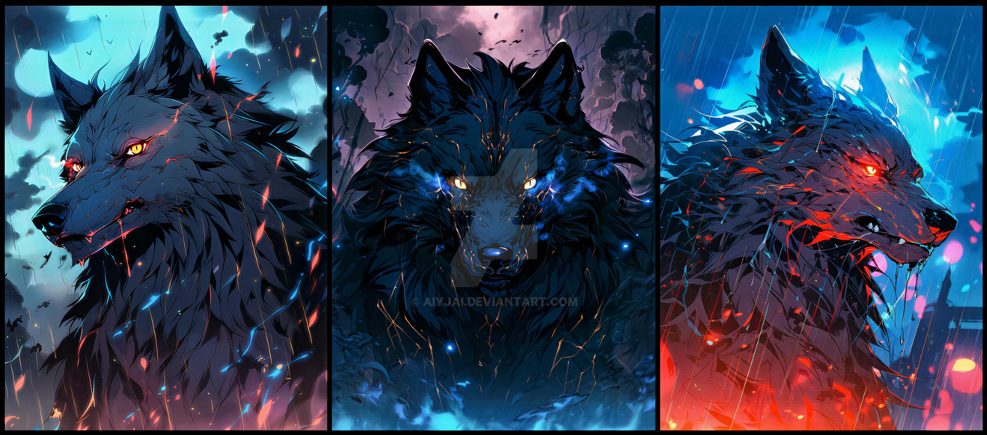 Wolf Pack Bordered by AiyJai on DeviantArt