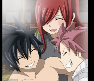 Fairy Tail 507 Erza, Gray and Natsu memories