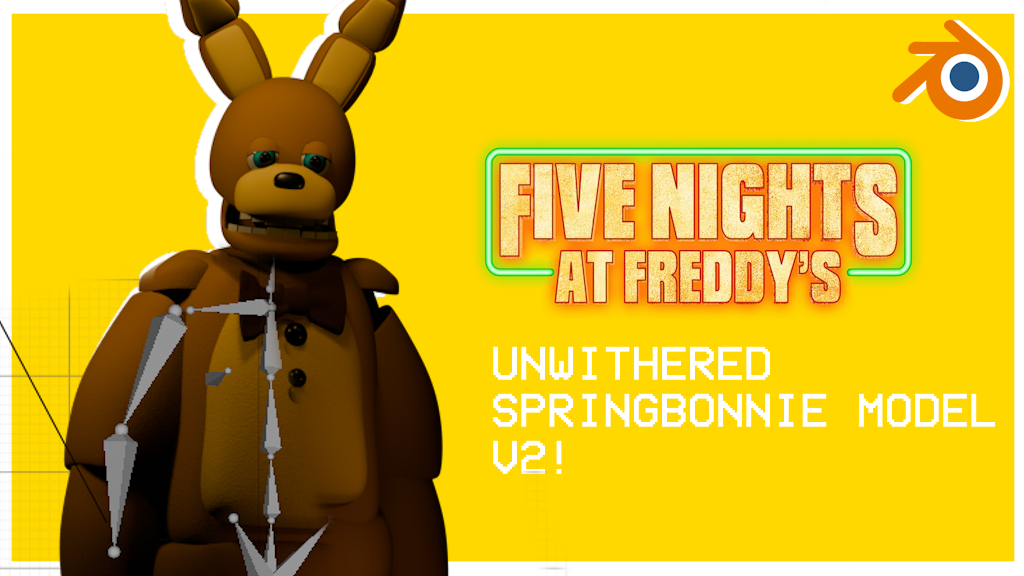FNAF Movie Unwithered Springbonnie Model V2 by BAnimationss on DeviantArt
