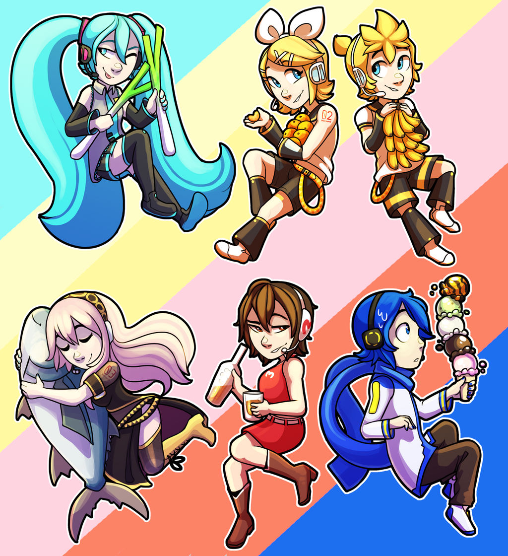 Vocaloid Stickers (now for sale!) by flyteck on DeviantArt