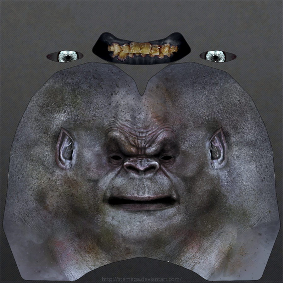 Uruk-hai heads: Sample head texture. by SteMega