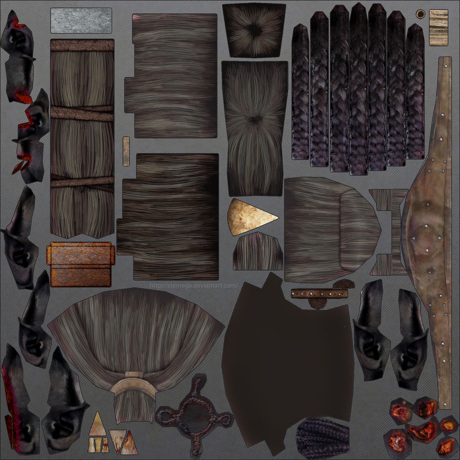 Uruk-hai heads: Sample props texture. by SteMega