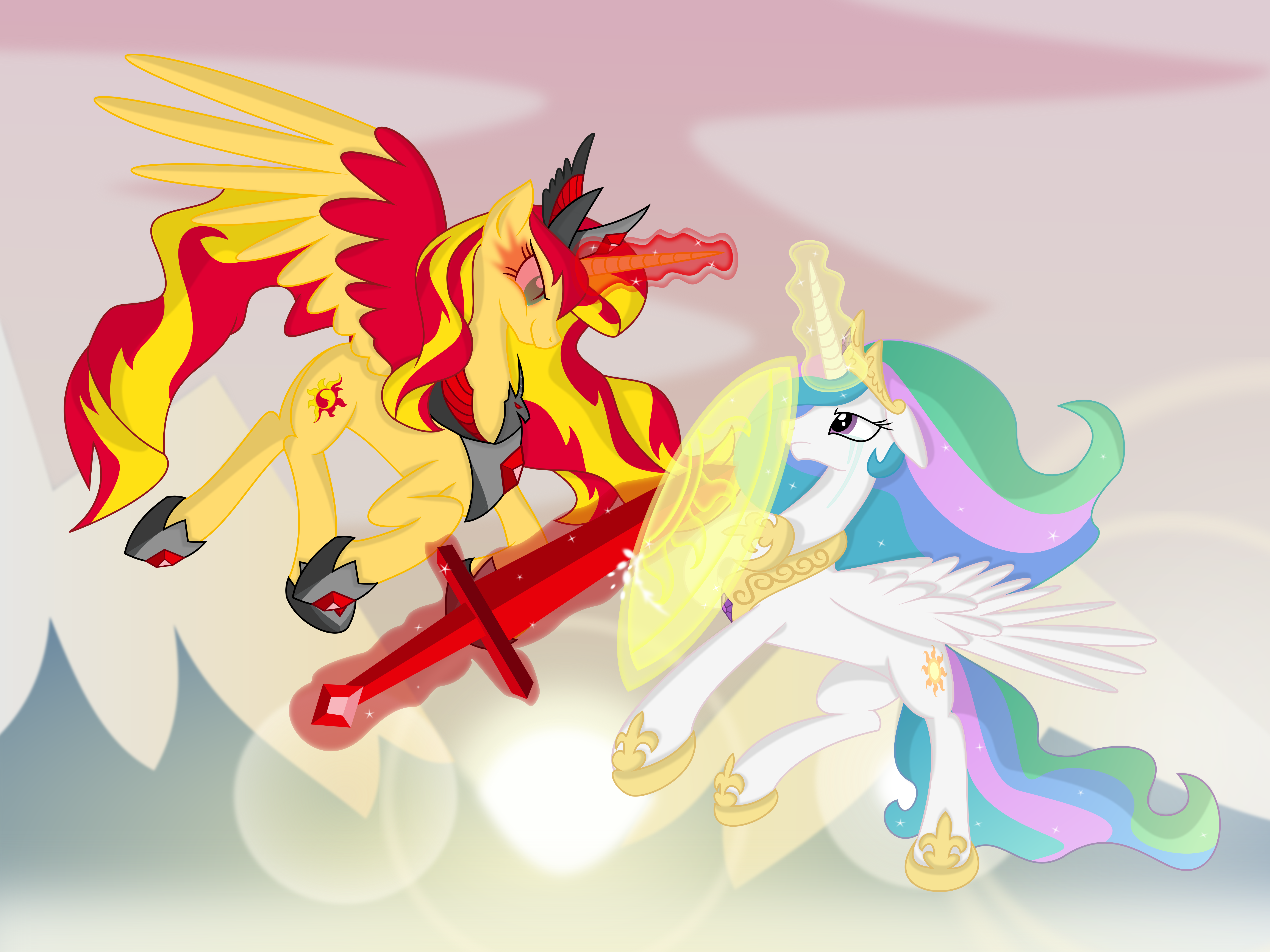 Sunset Shimmer Vs Princess Celestia