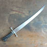 Hidden tang Messer with ebony hilt, full view