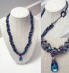 Braided Seed Bead Necklace W/ Pendant by Zunii-H