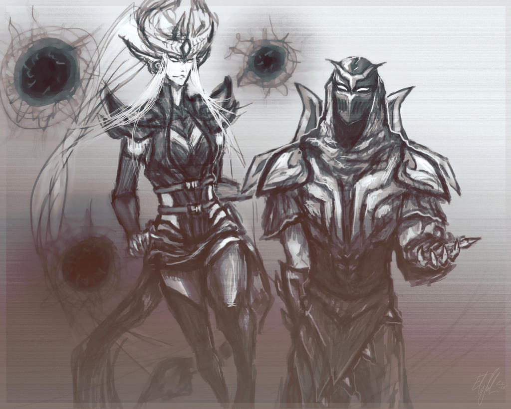 Syndra and Zed