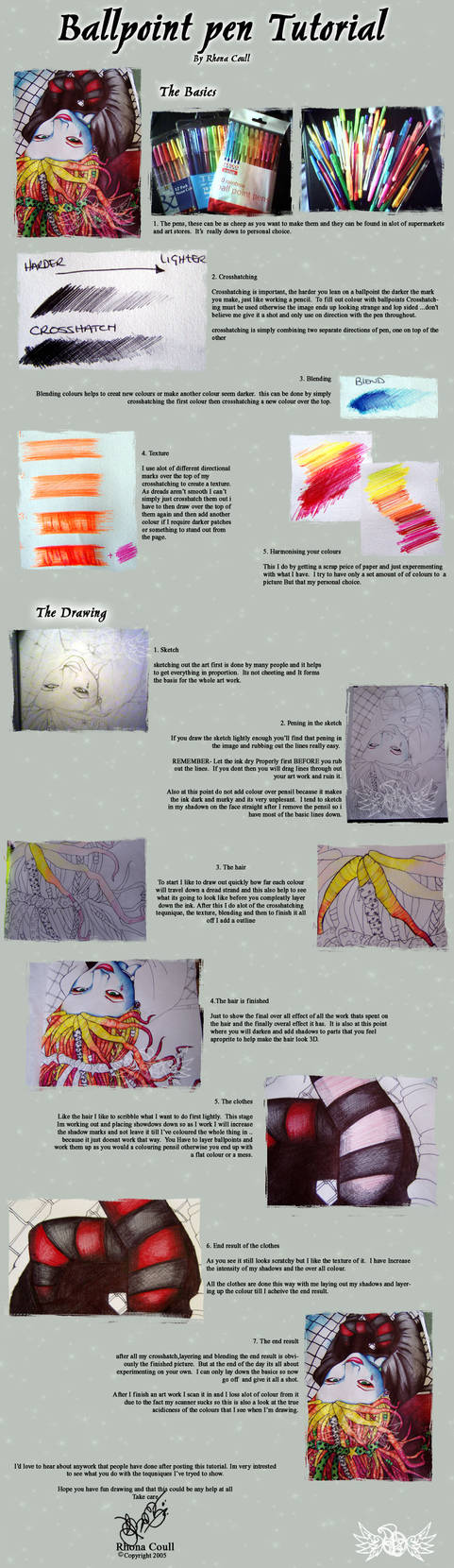 ballpoint penning tutorial by megoboom