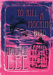To Kill A Mockingbird Lino print cover