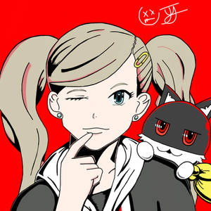 Persona 5 Anne Takamaki and Morgana