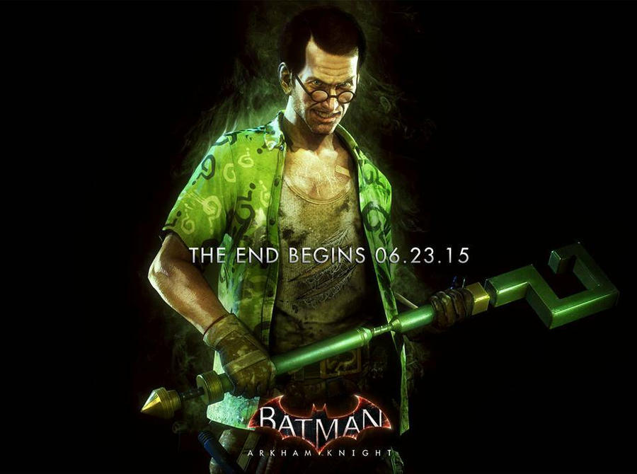 Arkham Riddler Desktop Arkham Knight Riddler poster by ArkhamNatic on DeviantArt