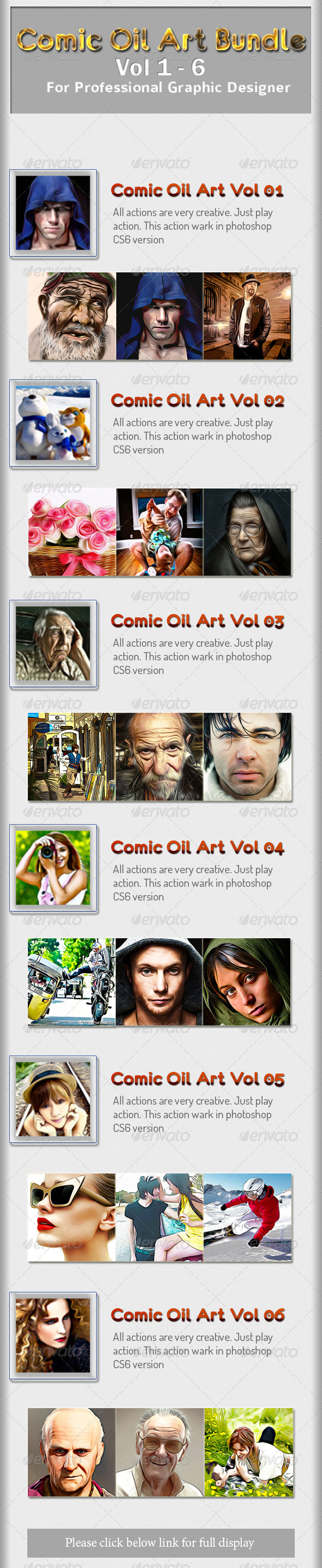 Comic Oil Art Bundle Vol 1 to 6