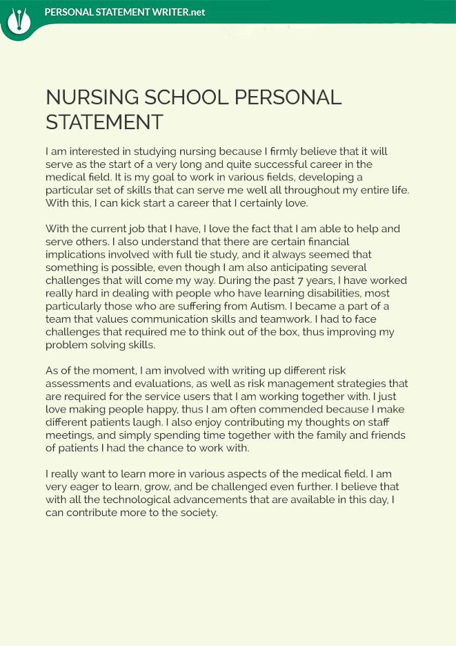 Nursing School Personal Statement Sample By Pssamples On Deviantart