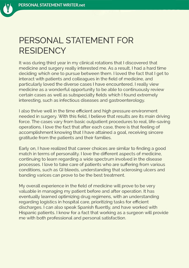 Residency Application Examples Residency Personal Statement Sample by pssamples on DeviantArt