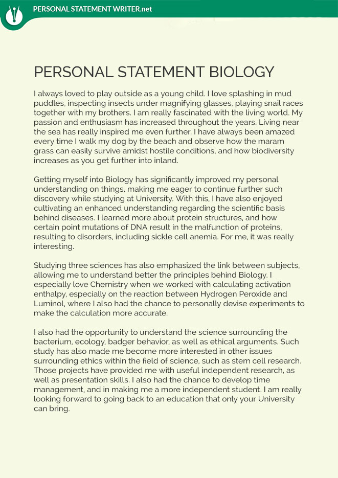 Biology Personal Statement Sample By Pssamples On DeviantArt biology-personal-statement-sample-by-pssamples-on-deviantart