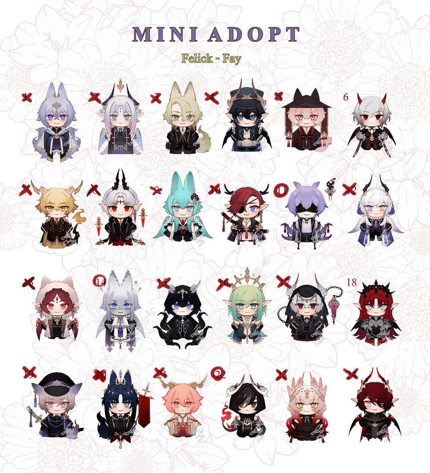 Adopt Set Mini Adopt Set price 10 ( OPEN ) by Felick-fay on DeviantArt