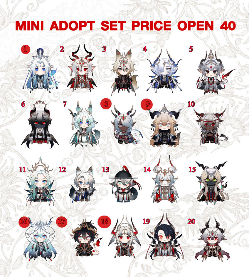 Adopt Set Mini Adopt Set price 40 OPEN by Felick-fay on DeviantArt