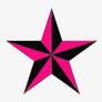 Pink and Black Nautical Star