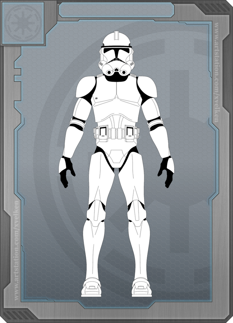 Clone Trooper Template V2 Front by xVelken on DeviantArt