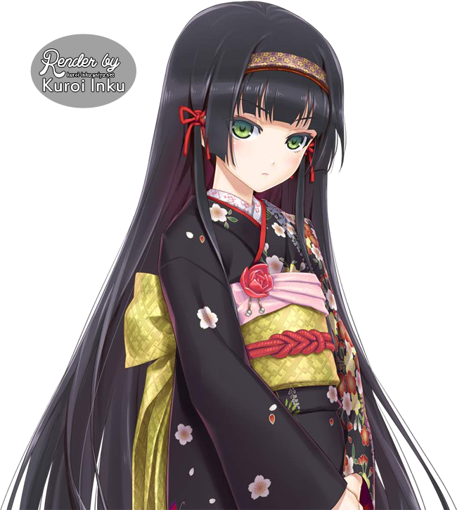 { Render/PNG } Kimono Girl by Kuroi-Inku on DeviantArt