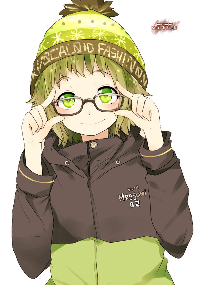 { Render/PNG } Gumi with glasses by Kuroi-Inku on DeviantArt