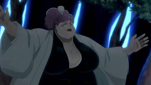 Big Kirio Hikifune's cleavage showing 2