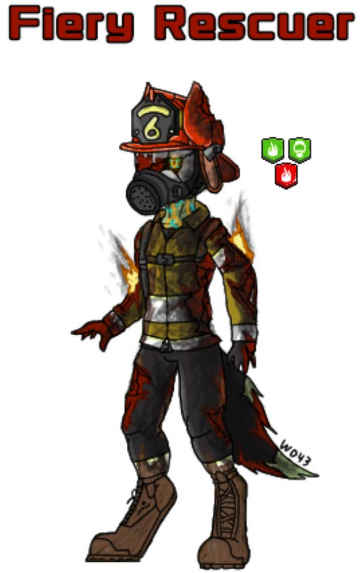 Fiery Rescuer by WhitefieldDraws45 on DeviantArt