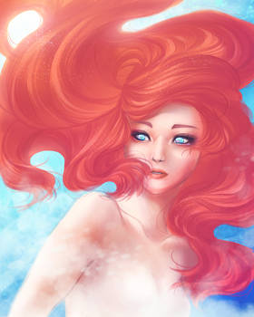 Human Ariel Underwater