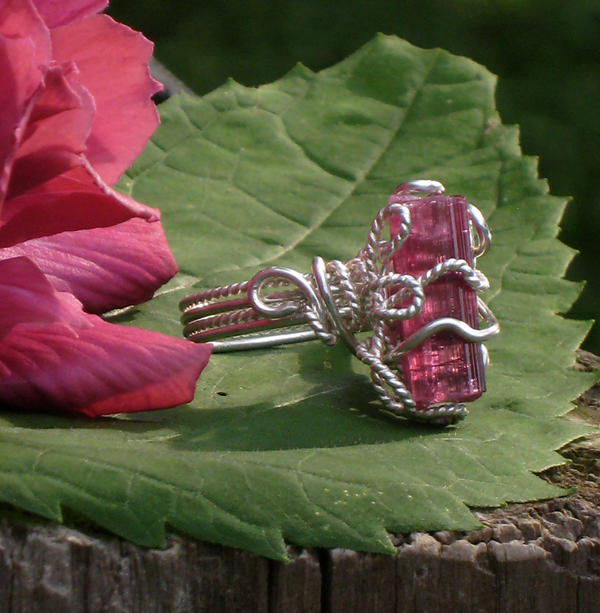 Rasberry Tourmaline Ring