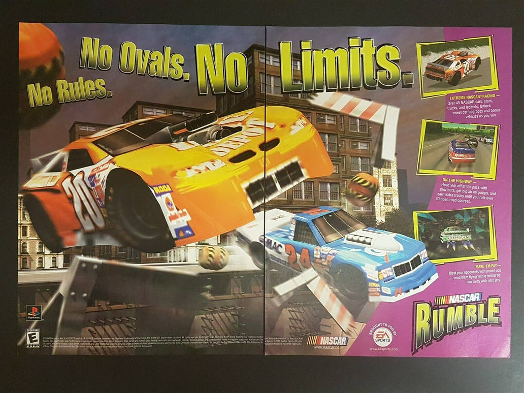 NASCAR Rumble print ad (2000) by LiamDude1995 on DeviantArt