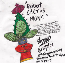 Robot Cactus monk