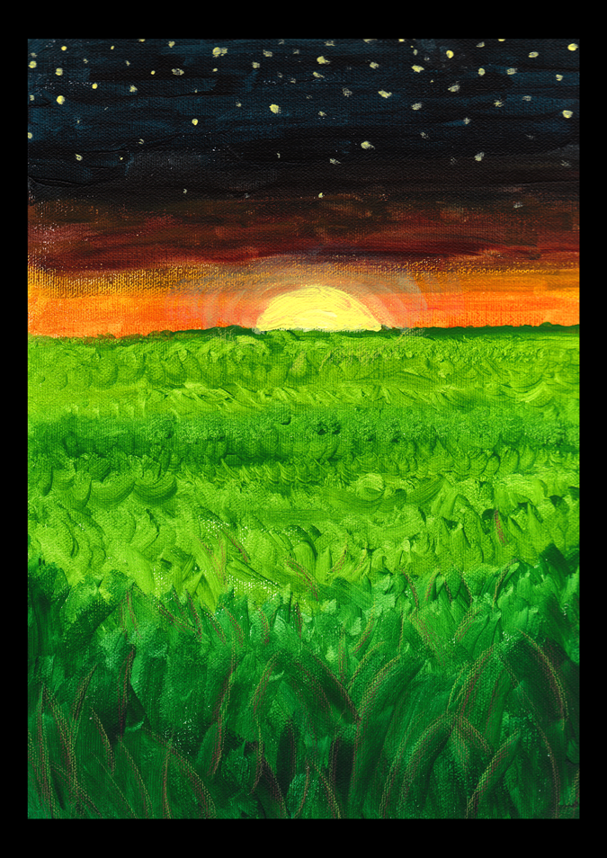 First Acrylic Sunset EVER