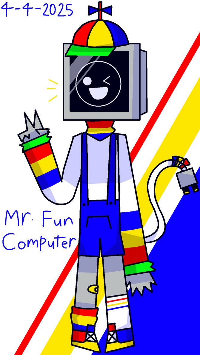 Sprunki Mr. Fun Computer Humanized by PinkinaTheCreative on DeviantArt