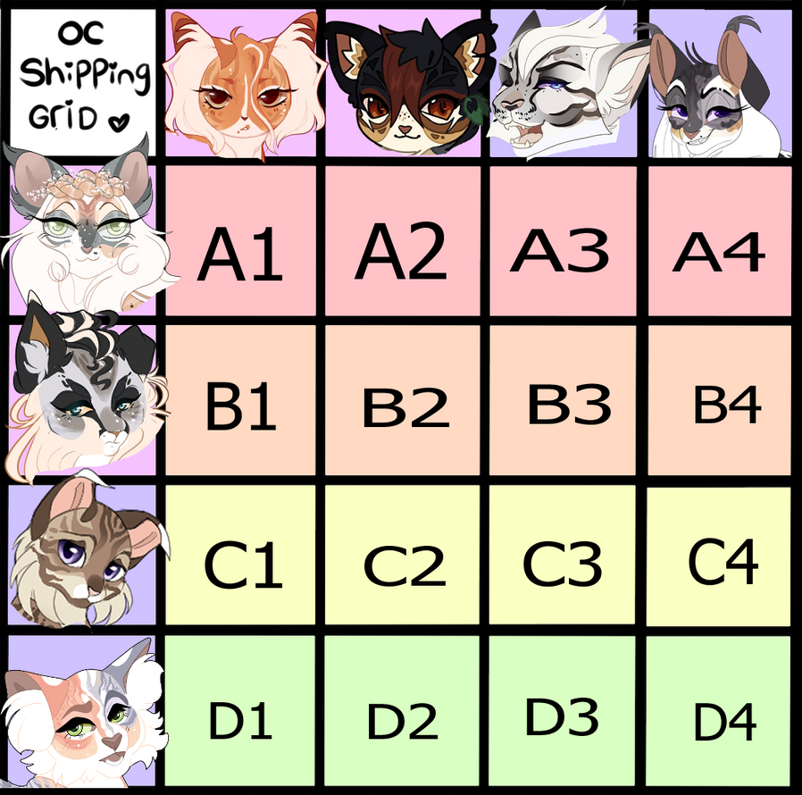 Breeding Grid Warrior Cats Breeding Grid - POINTS/CASH - OPEN by RyesCreates on ...