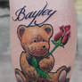 Teddy Bear Rose Tattoo