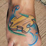 Puzzle Piece foot tattoo
