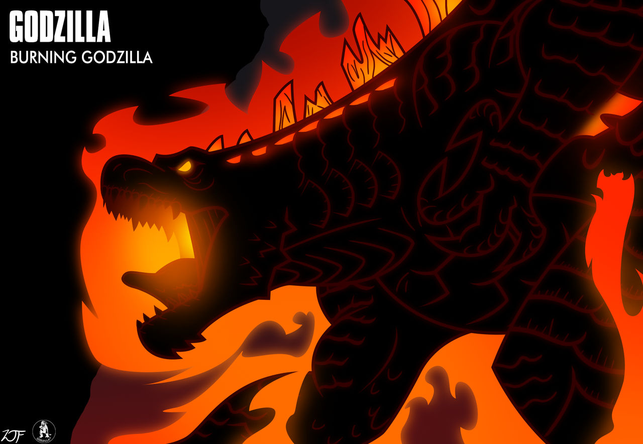 Godzilla Fire Form GODZILLA: Burning Godzilla by RustySh4ckl3ford on DeviantArt