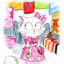 Burtonized Hello Kitty in ComicCon
