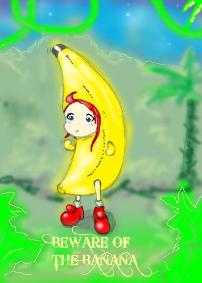 banana girl in the jungle