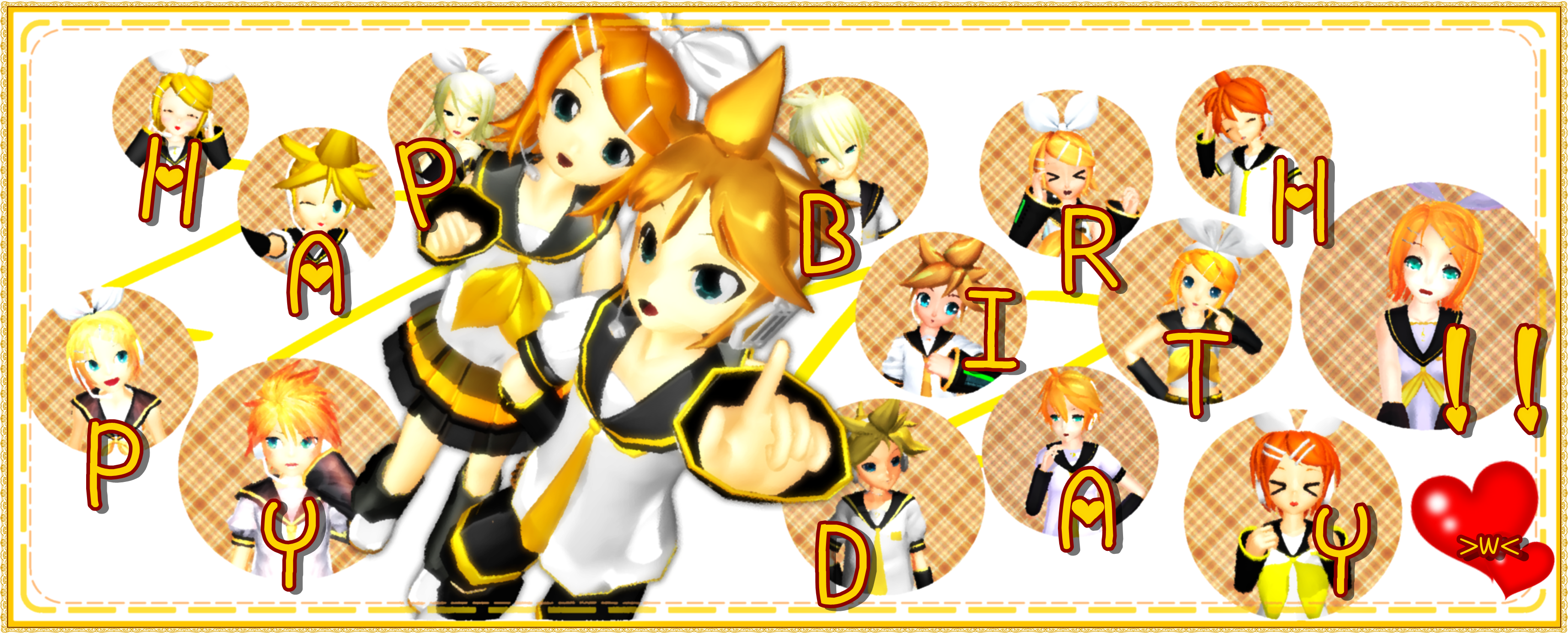 Happy B'day Kagamine-twins