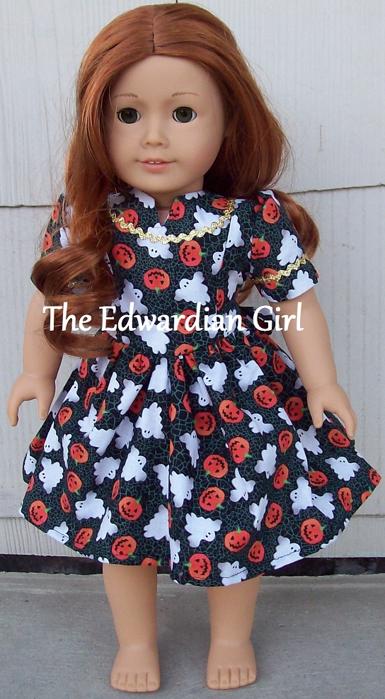 Ghost and Jack-O-Lantern doll dress