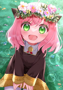 Anya and flower crown