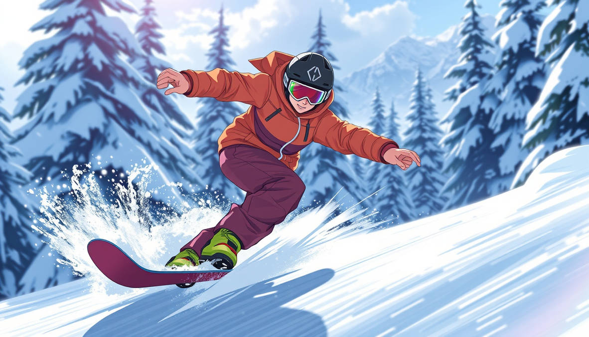 Snowboarding race