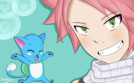 Natsu Dragneel and Happy [Fanart]