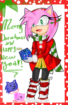 .:*Merry Christmas and Happy New Year+amy rose:.*