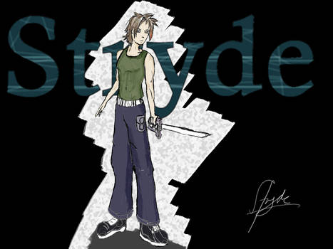 Stryde with a hybrid weapon