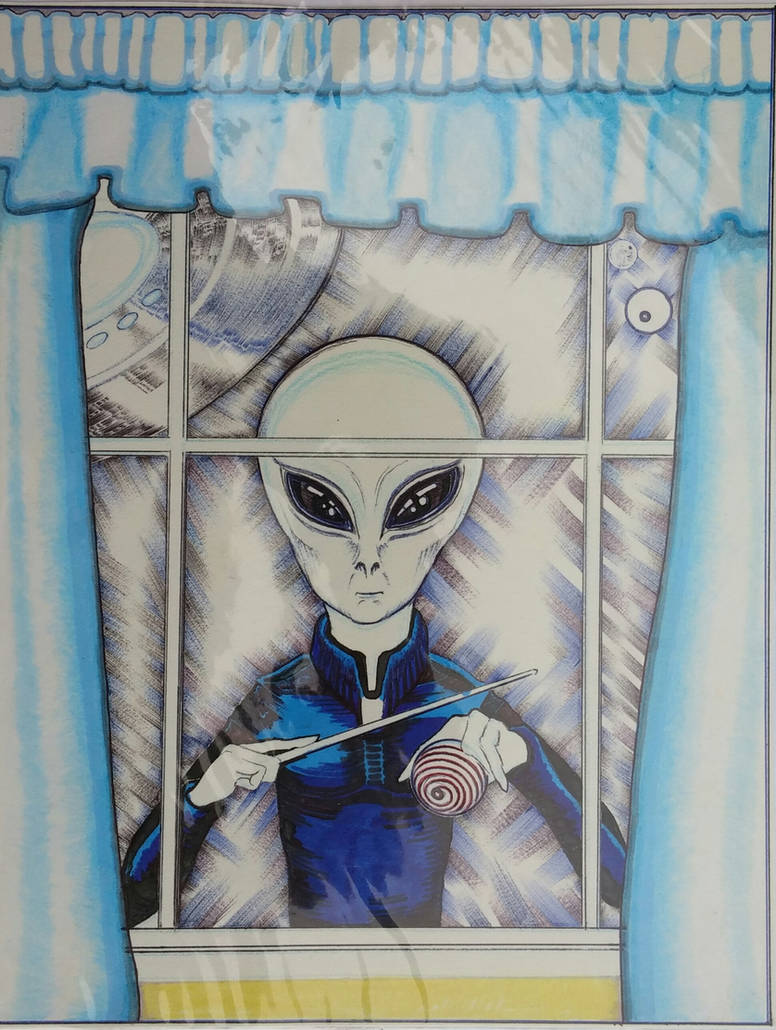 Gray Alien in the Bathroom Window by Argonaut-GreyWolf on DeviantArt