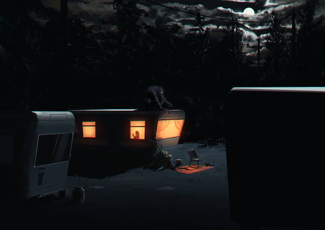 Werewolf Scampering Werewolf trailer park by AlexSeb95 on DeviantArt